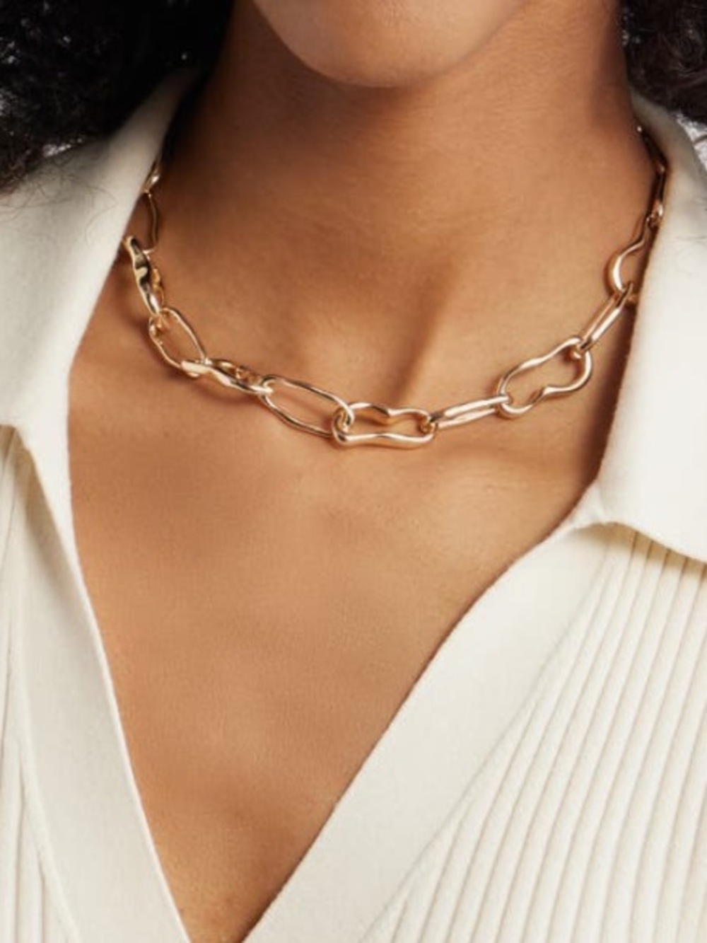 Nordstrom Open Edit Elegant Gold Paperclip Style Link Necklace for Women